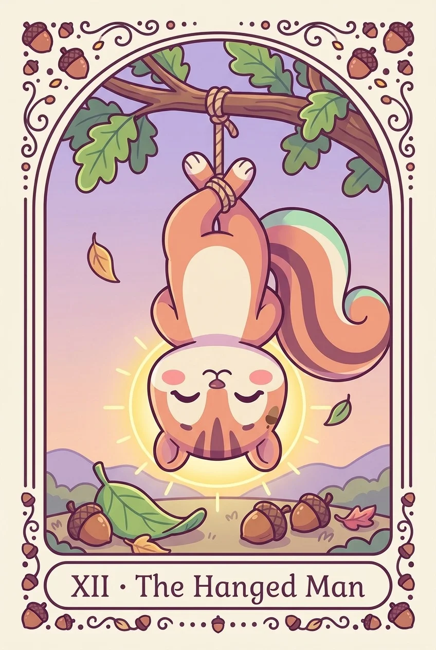 매달린 사람 카드 그림