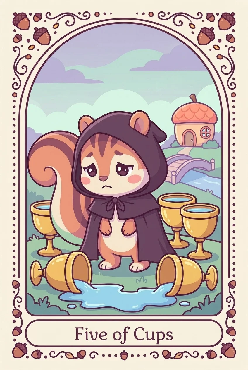 컵 5 카드 그림