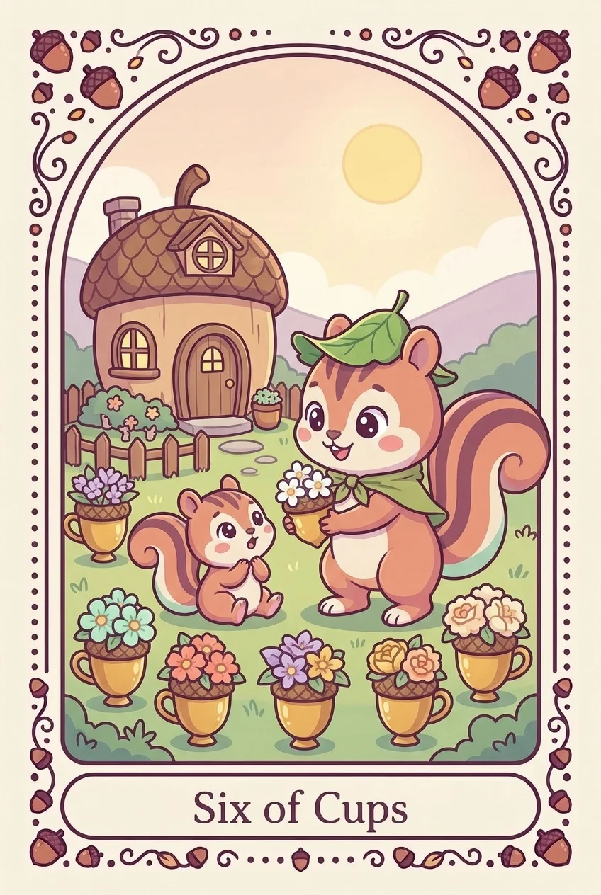 컵 6 카드 그림