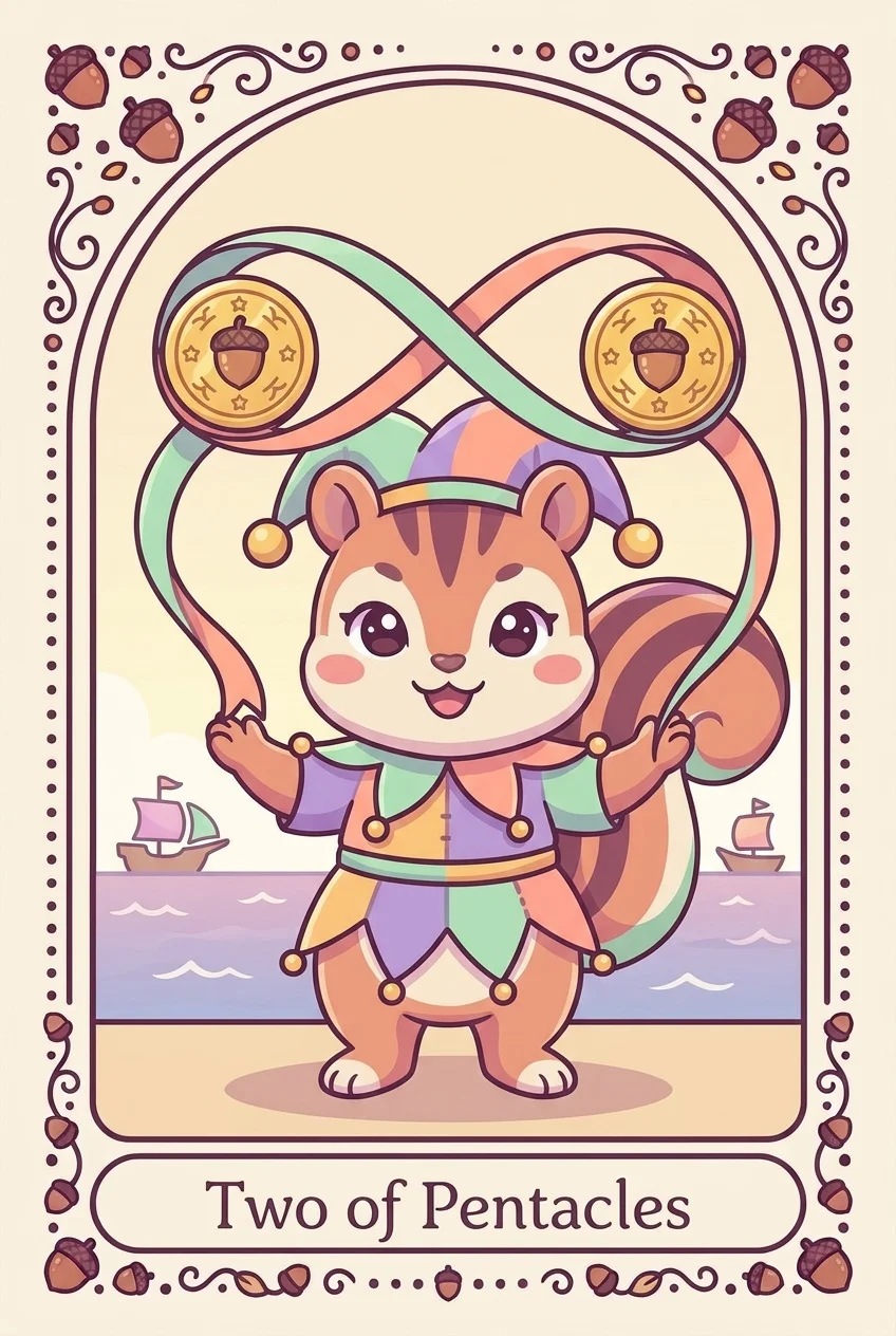 펜타클 2 카드 그림