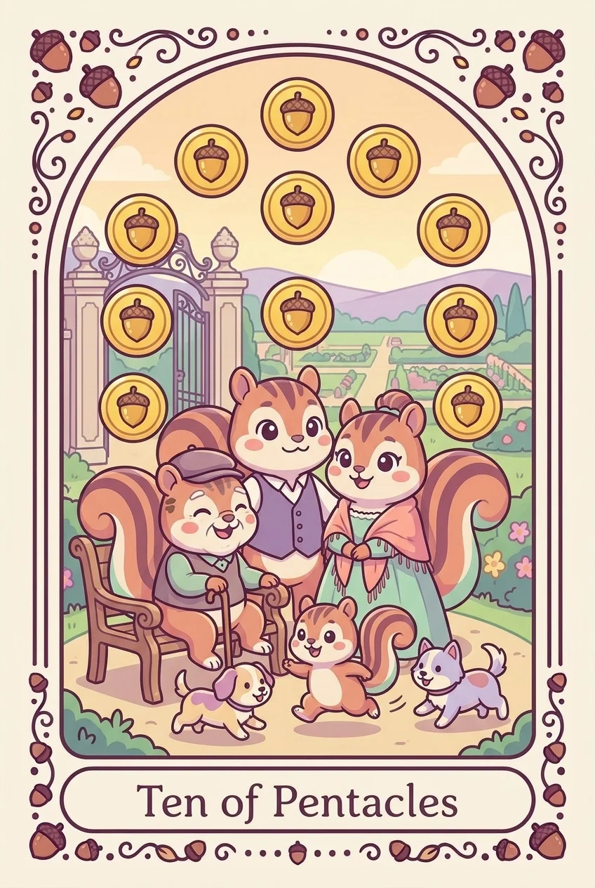 펜타클 10 카드 그림
