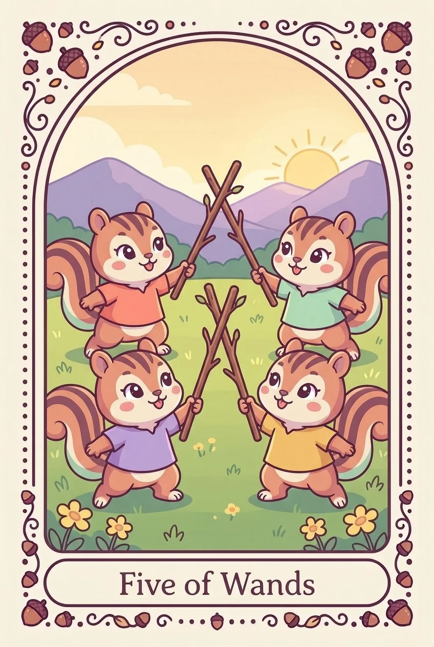 완드 5 카드 그림